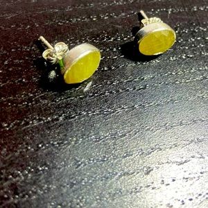 Jay King Sterling Silver Faceted Yellow Sapphire Stud Earrings